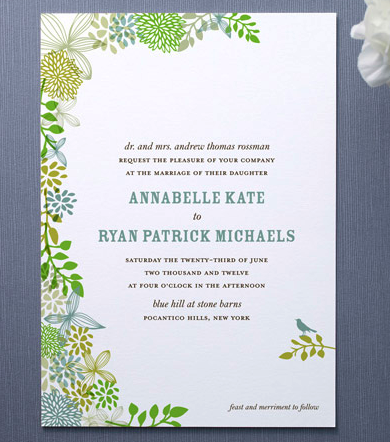Here are a few of my favorite rustic chic wedding invitations