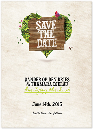 your save the date card