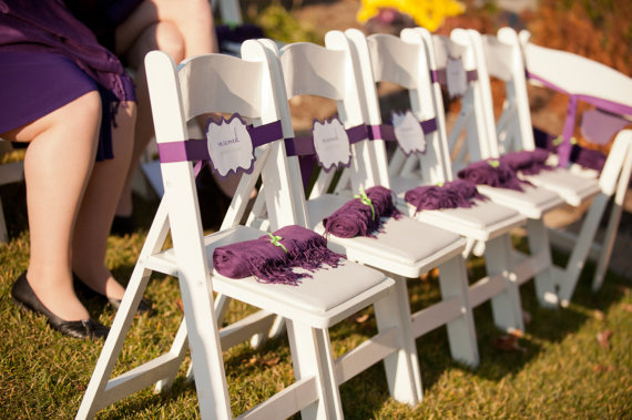 An elegant Reserved sign to tie on your chairs at your ceremony 