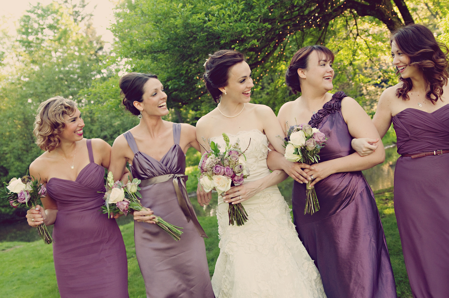 Located in Pennsylvania today's rustic wedding features an upbeat purple