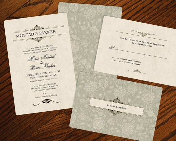Wedding invitations vintage style
